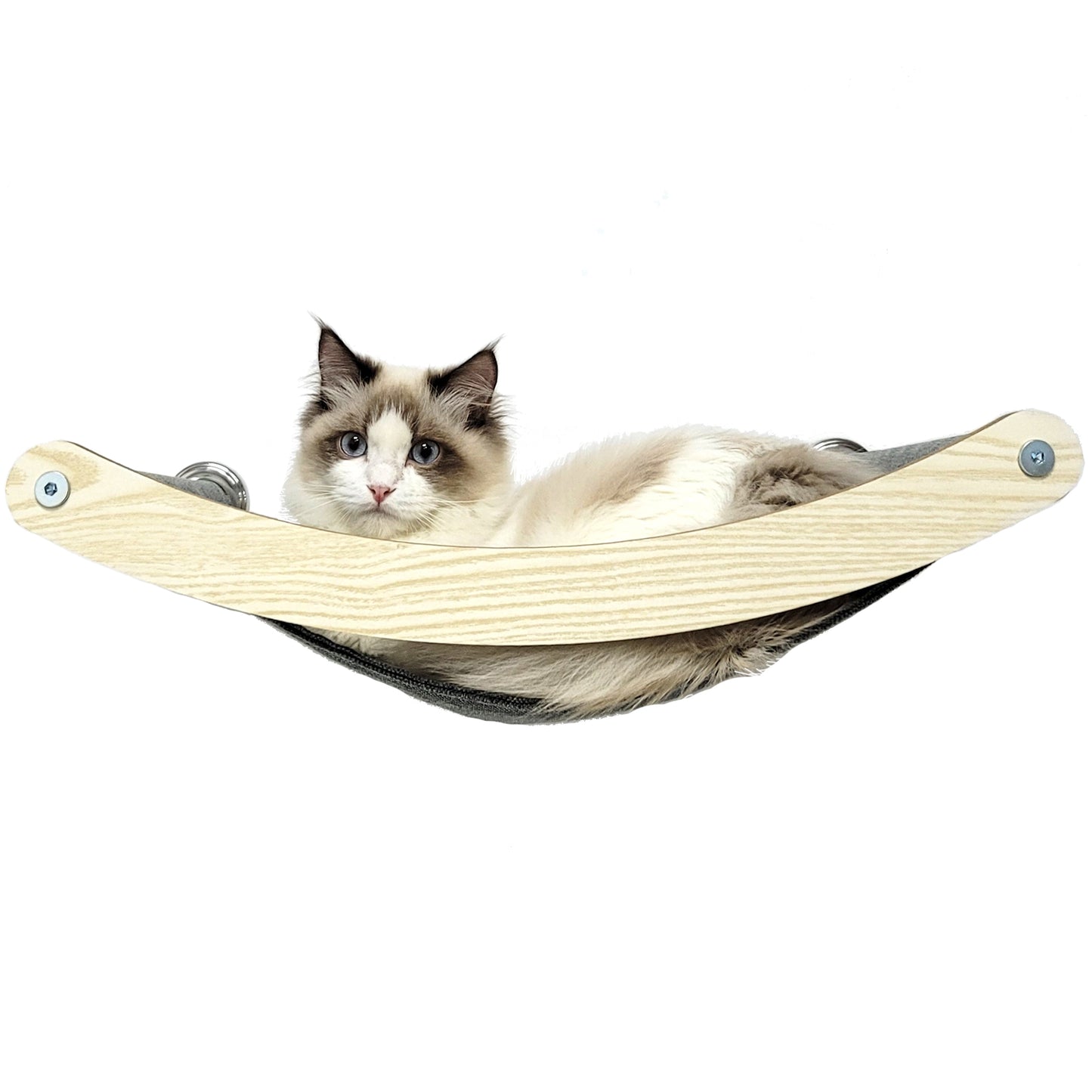 Stud Mounted Cat Wall Hammock, Maple
