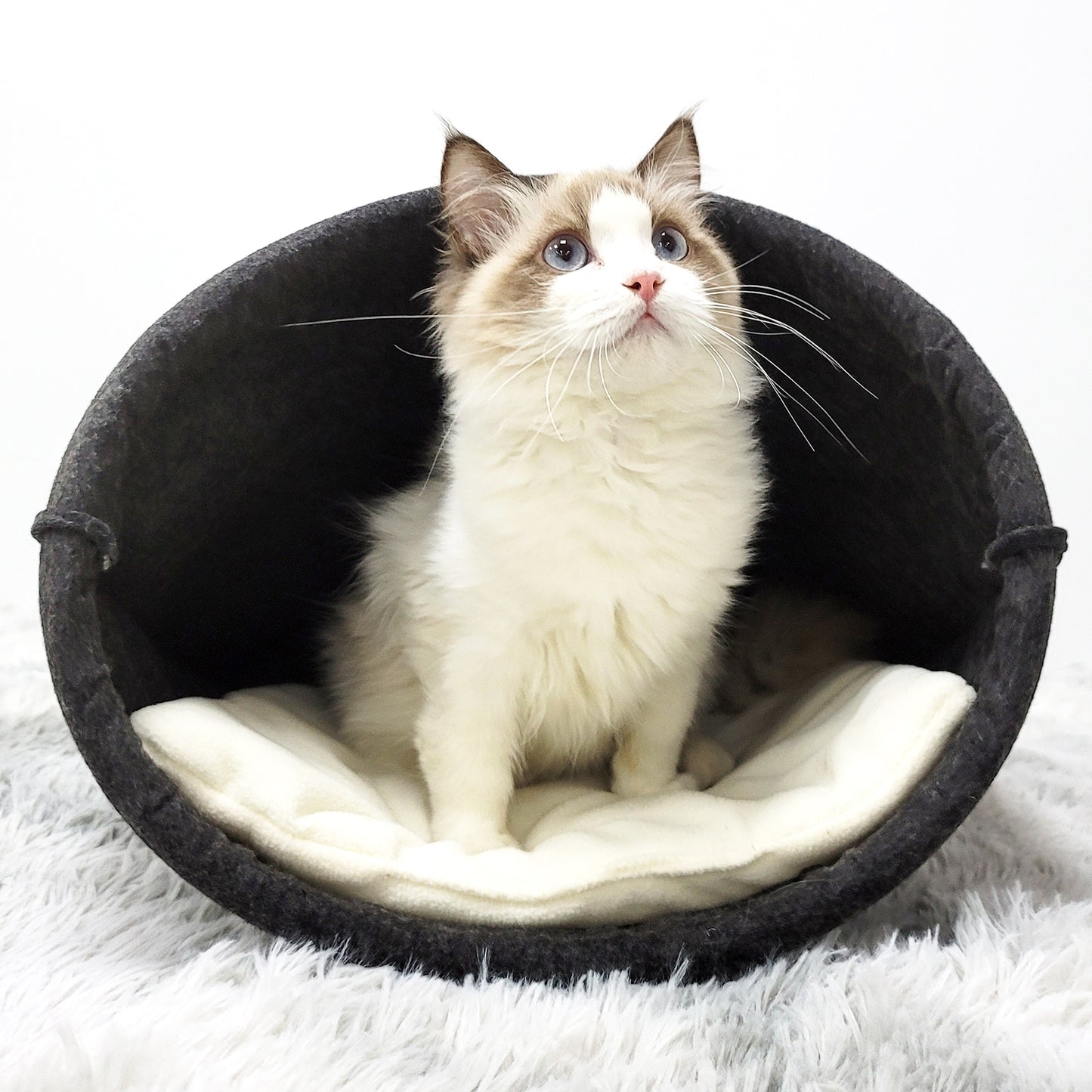 Wool Felt Cat Cave Bed House for Indoor Kittens