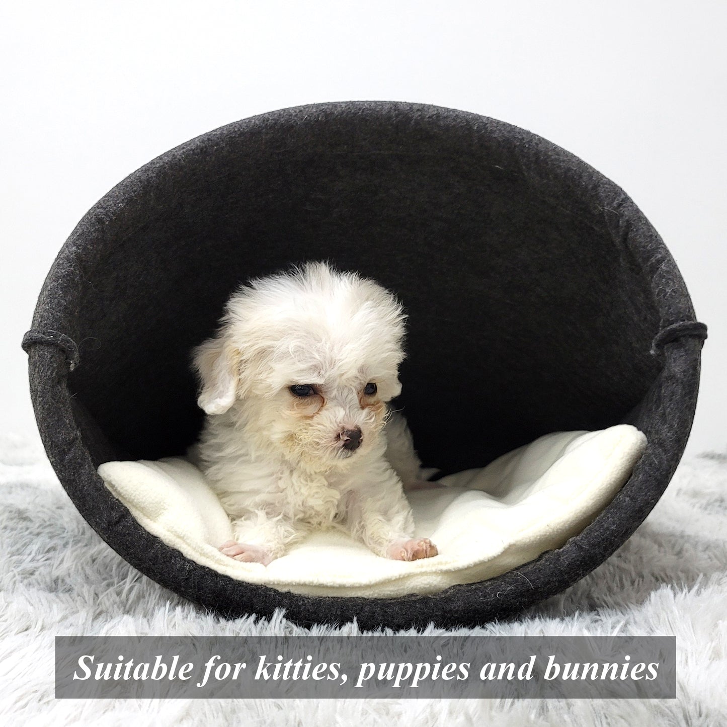 Wool Felt Cat Cave Bed House for Indoor Kittens