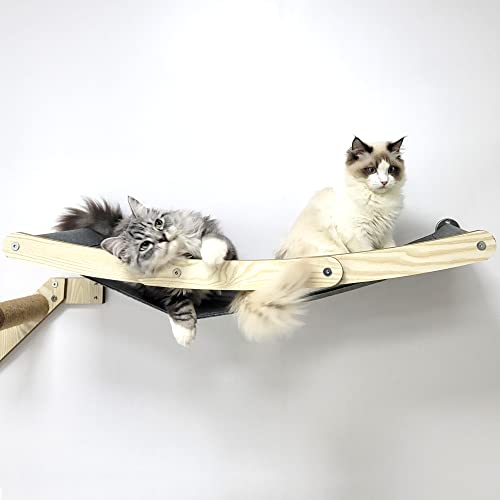Stud Mounted Cat Wall Hammock, Maple