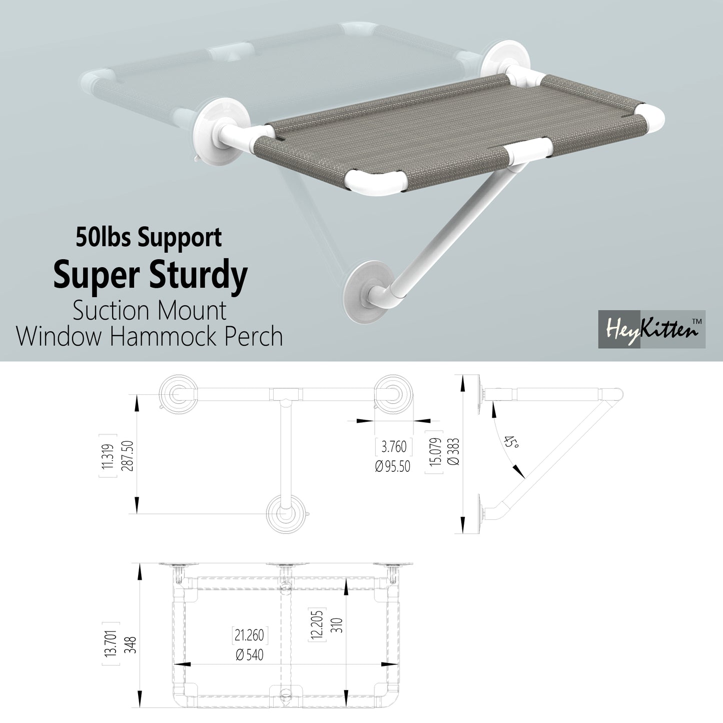 Window Hammock Sunbathe Perch for Indoors Cats
