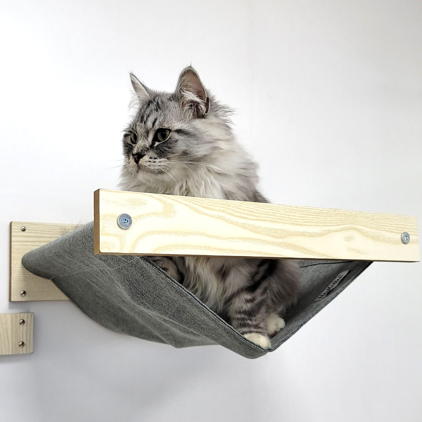 Cat Hammock and Jumping Steps for Stud Mount, Maple